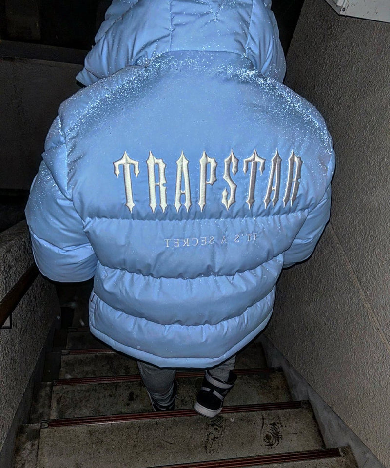Jaqueta Trapstar Decoded Hooded Puffer 2.0 Jacket Ice Blue