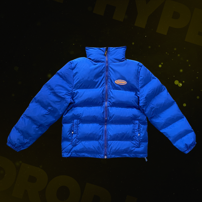 Jaqueta Trapstar Hyperdrive Puffer Jacket Azul/Laranja