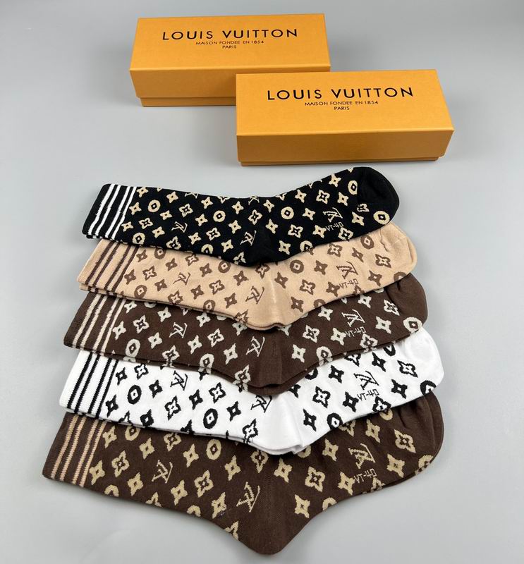 Meia Louis Vuitton Cano Alto Monogram