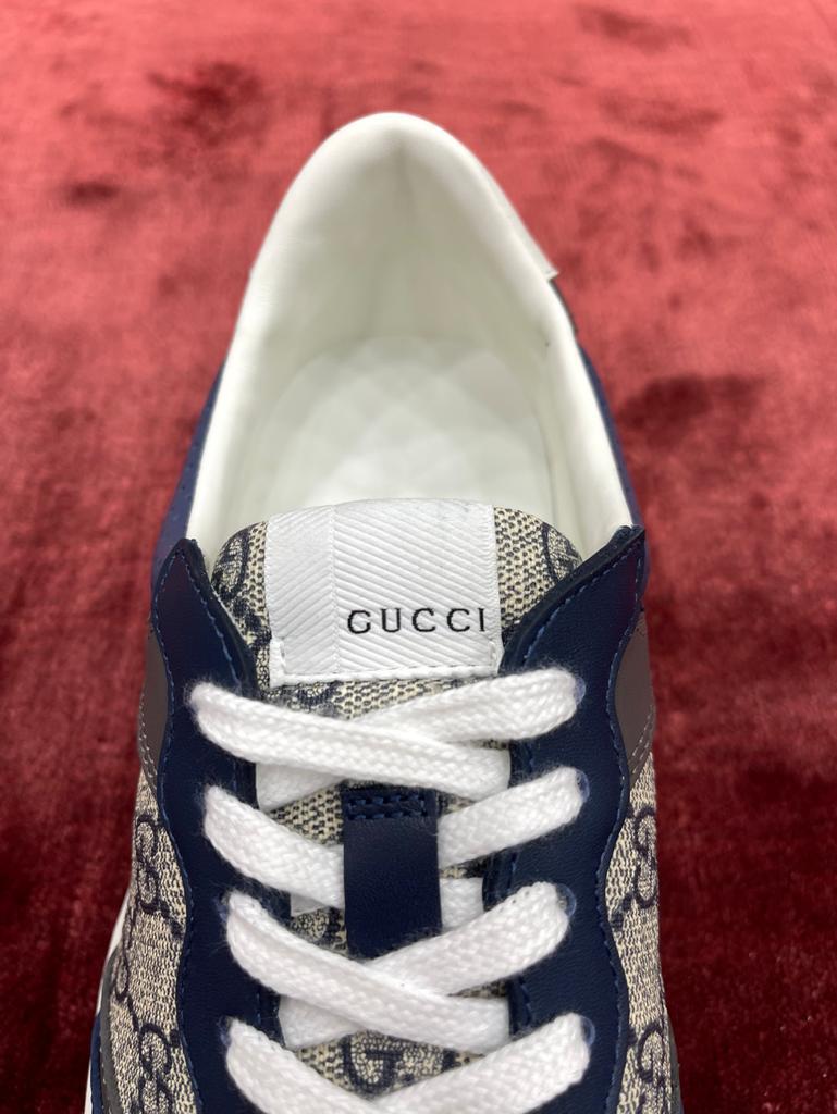 Gucci GG "Supreme Canvas Beige and Blue"