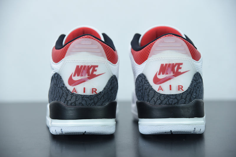 Nike Air Jordan 3 Retro Fire Red Denim