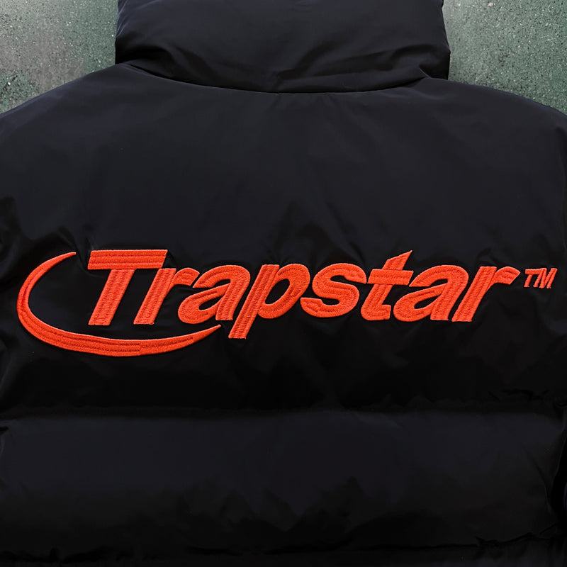 Jaqueta Trapstar Hyperdrive Puffer Jacket Preto/Vermelho