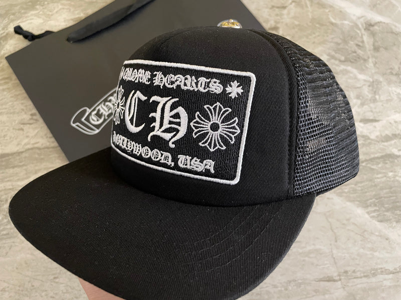 Boné Chrome Hearts Hollywood Trucker Hat Preto