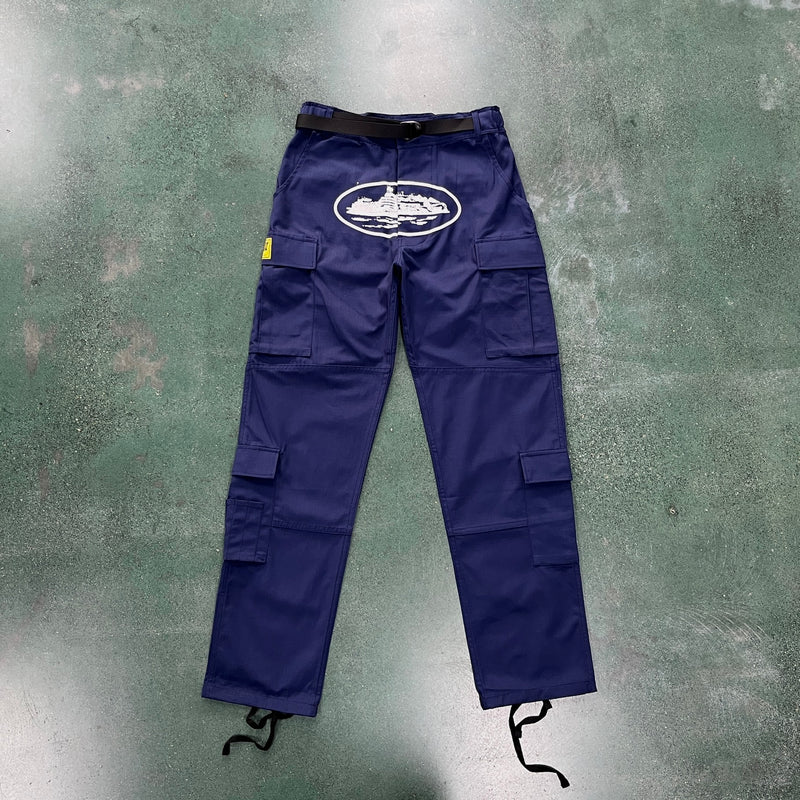 Calça Corteiz Guerillaz Cargo Navy Blue