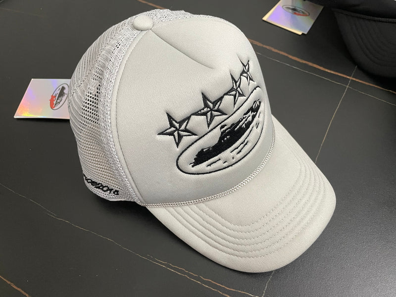 Boné Corteiz 4Starz Alcatraz Trucker Branco