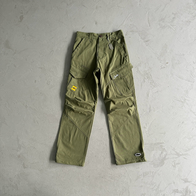 Calça Corteiz Slant Pocket Military Green Bottoms