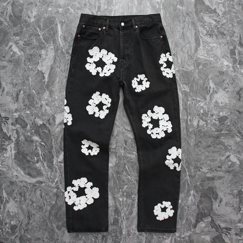 Calça Denim Tears x Levi's Cotton Wreath Jean Black