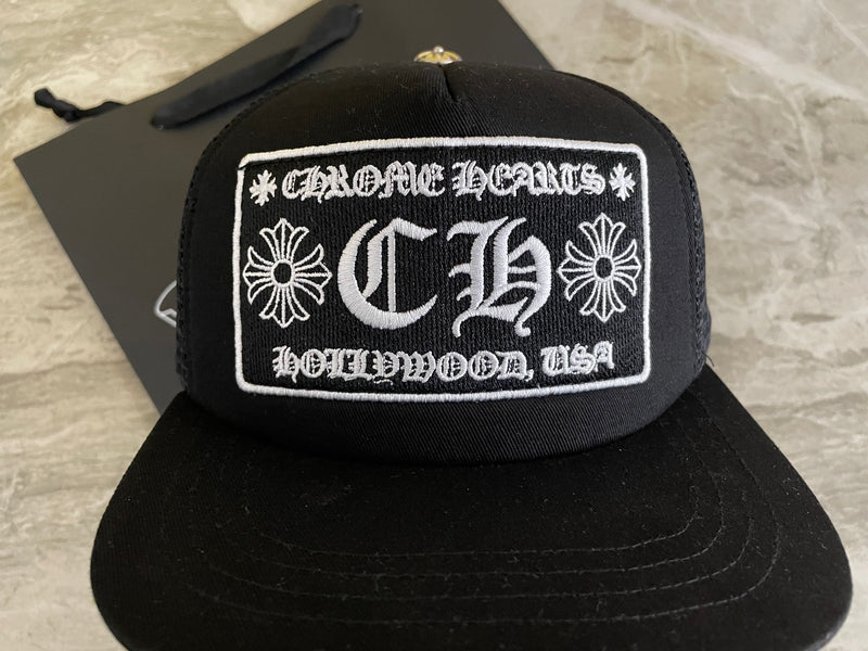 Boné Chrome Hearts Hollywood Trucker Hat Preto