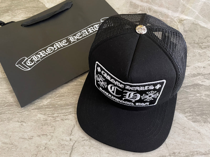 Boné Chrome Hearts Hollywood Trucker Hat Preto