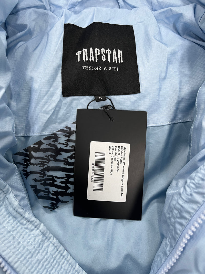 Jaqueta Trapstar Decoded Hooded Puffer 2.0 Jacket Feminino Ice Blue