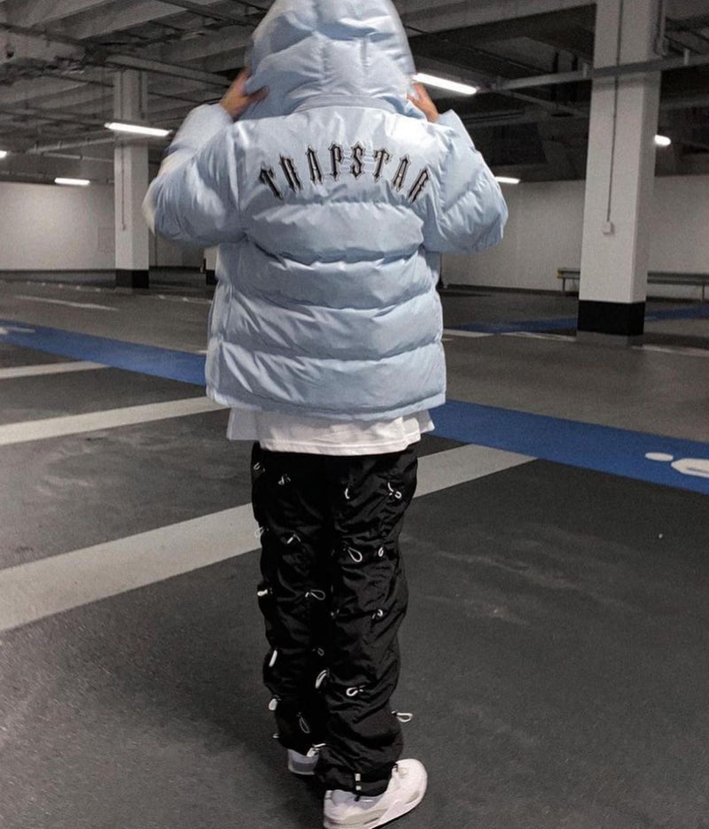 Jaqueta Trapstar Detachable Hooded Puffer Jacket Ice Blue