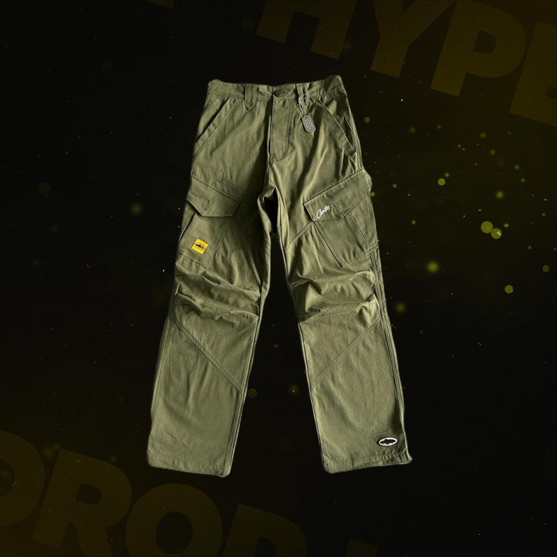 Calça Corteiz Slant Pocket Military Green Bottoms