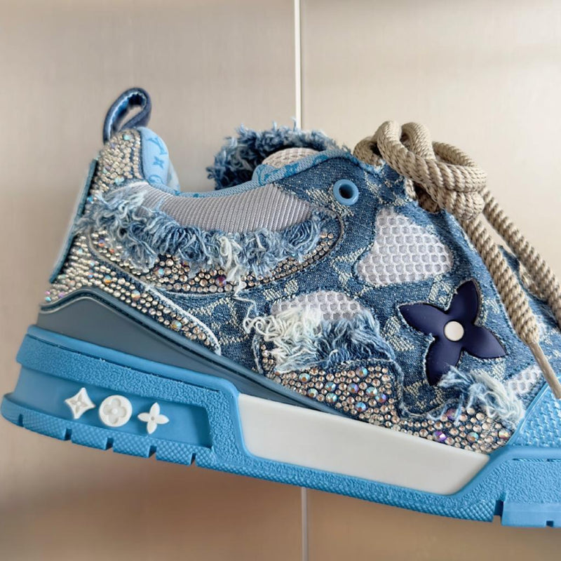 Louis Vuitton LV Skate Trainer "Blue Swarovski Monogram"