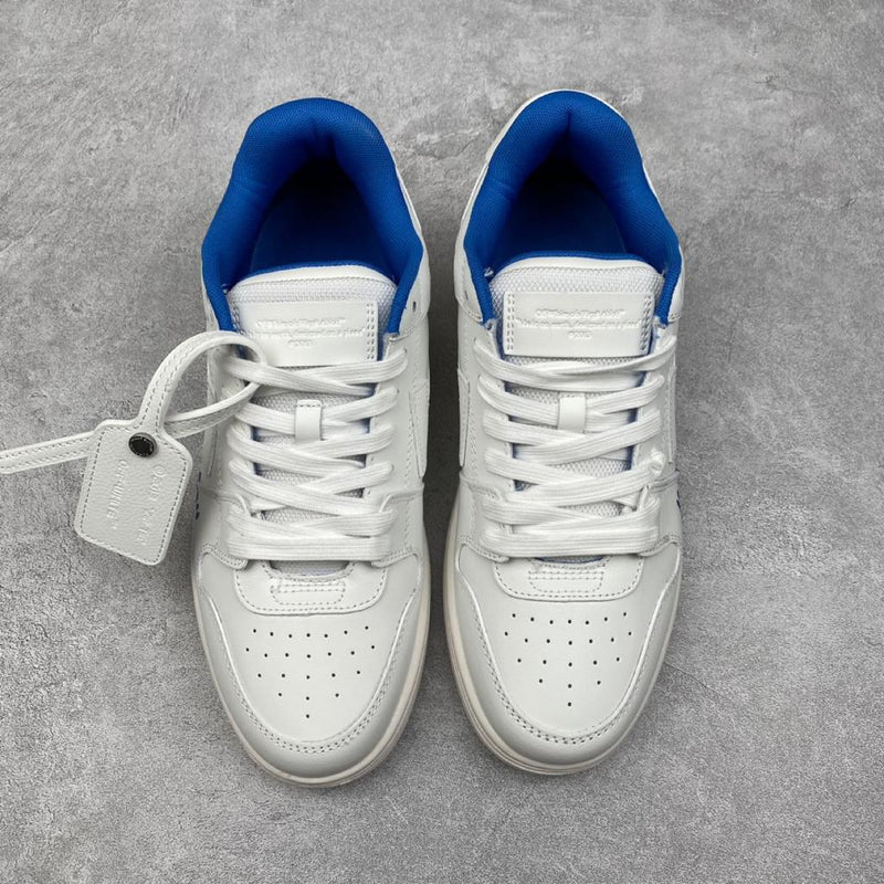 OFF-WHITE Out Of Office OOO Low Tops For Walking "White Dark Blue SS22"