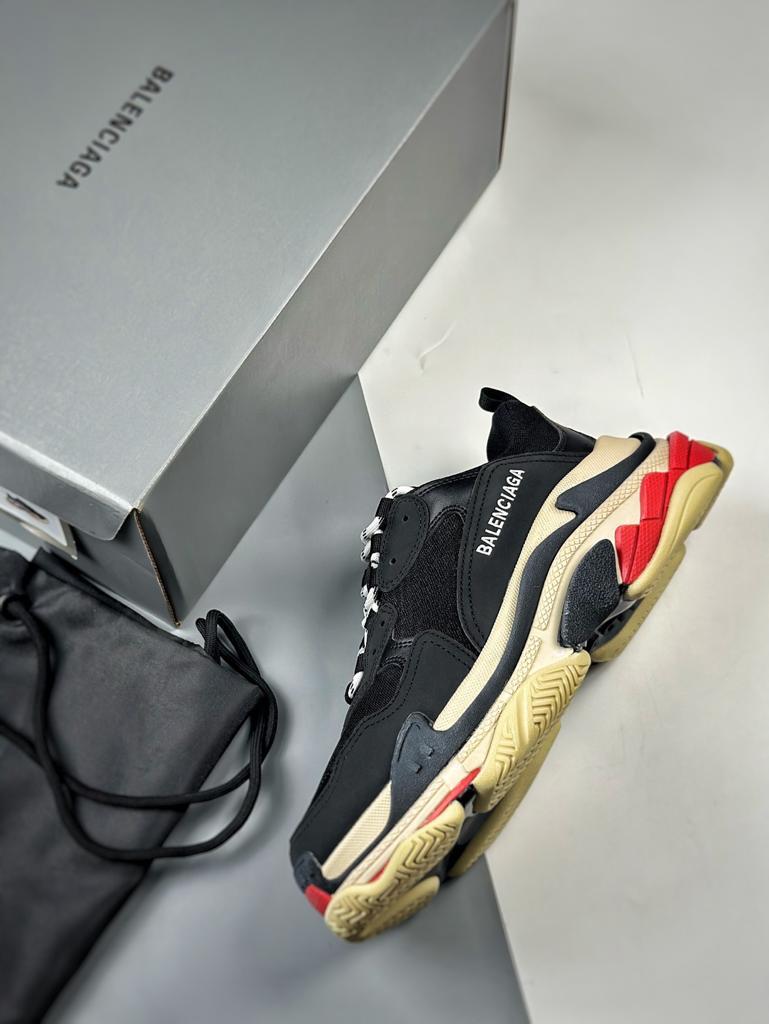 Balenciaga Triple S "Black White Red"