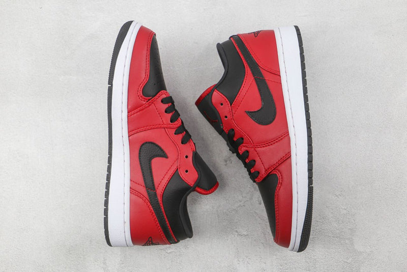 Nike Air Jordan 1 Low "Reverse Bred Pebbled Swoosh"