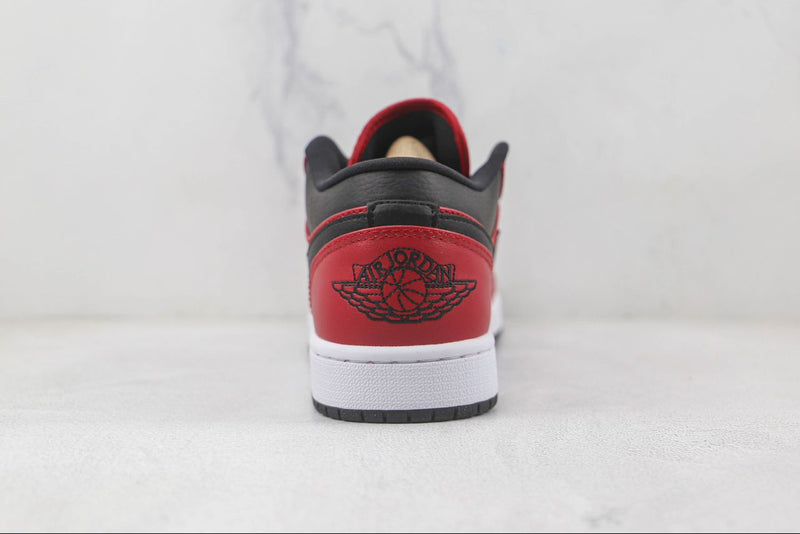 Nike Air Jordan 1 Low "Reverse Bred Pebbled Swoosh"