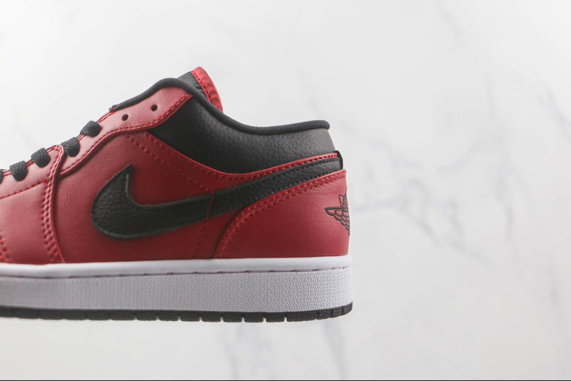 Nike Air Jordan 1 Low "Reverse Bred Pebbled Swoosh"