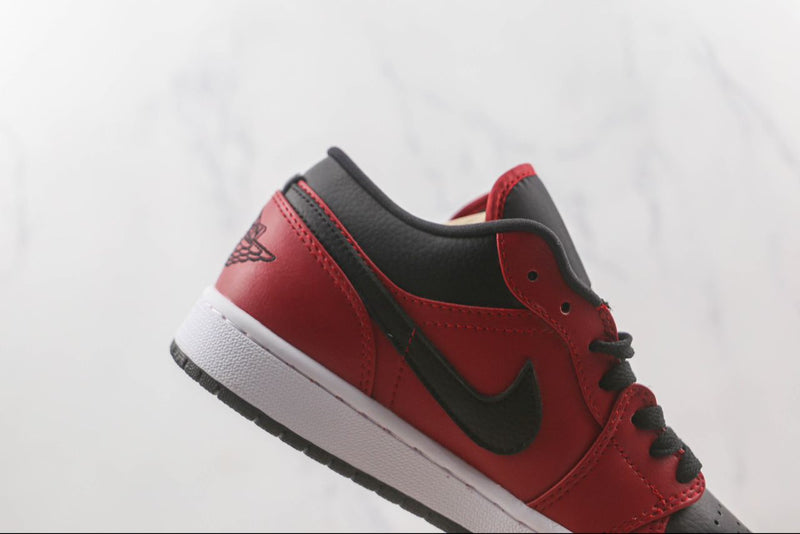 Nike Air Jordan 1 Low "Reverse Bred Pebbled Swoosh"