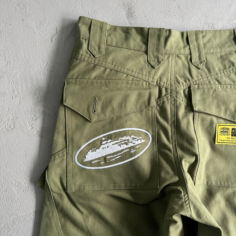 Calça Corteiz Slant Pocket Military Green Bottoms