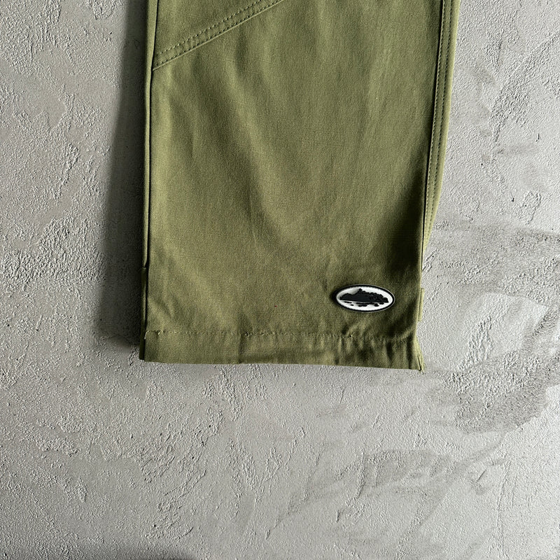 Calça Corteiz Slant Pocket Military Green Bottoms