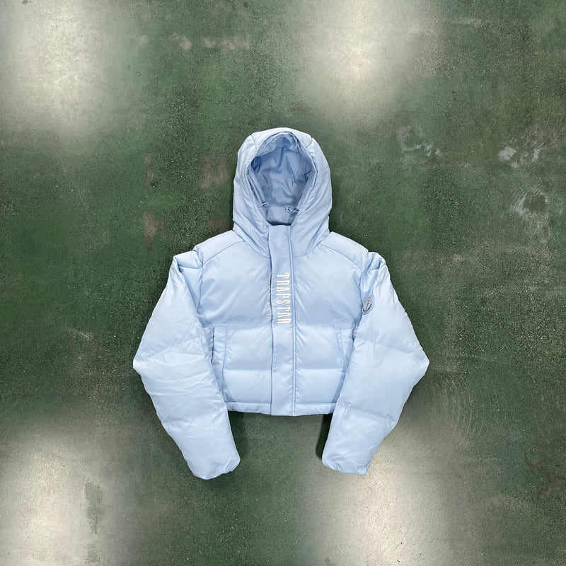 Jaqueta Trapstar Decoded Hooded Puffer 2.0 Jacket Feminino Ice Blue