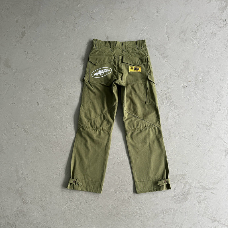 Calça Corteiz Slant Pocket Military Green Bottoms