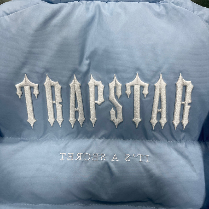 Jaqueta Trapstar Decoded Hooded Puffer 2.0 Jacket Feminino Ice Blue