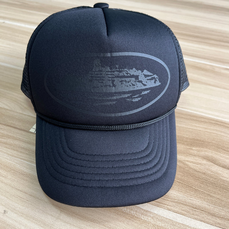 Boné Corteiz Alcatraz Trucker Hat Black