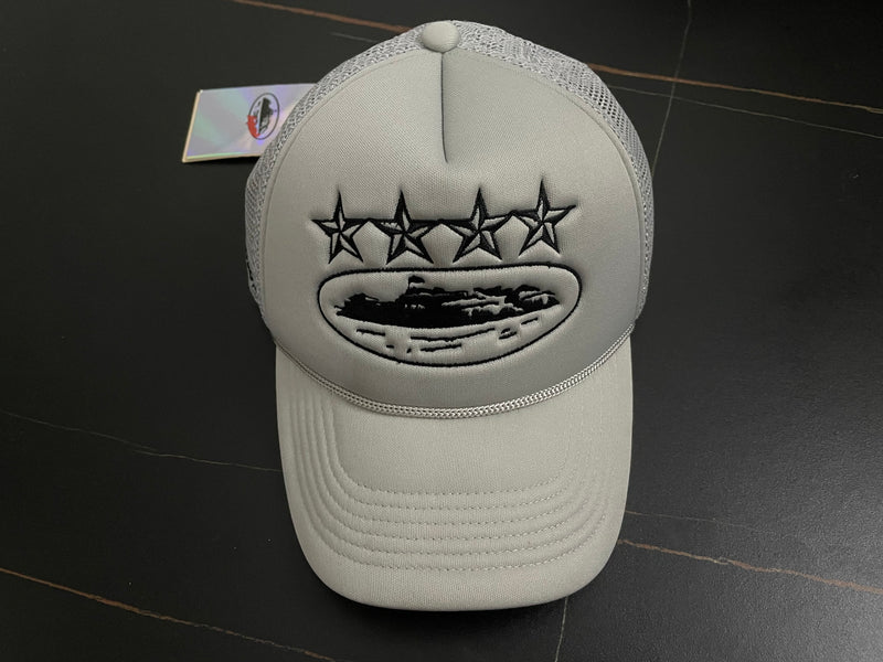 Boné Corteiz 4Starz Alcatraz Trucker Branco