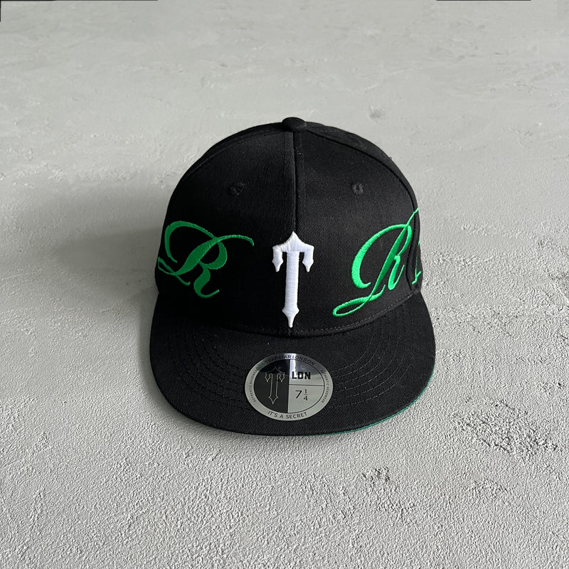 Boné Trapstar Script Fitted Preto/Verde