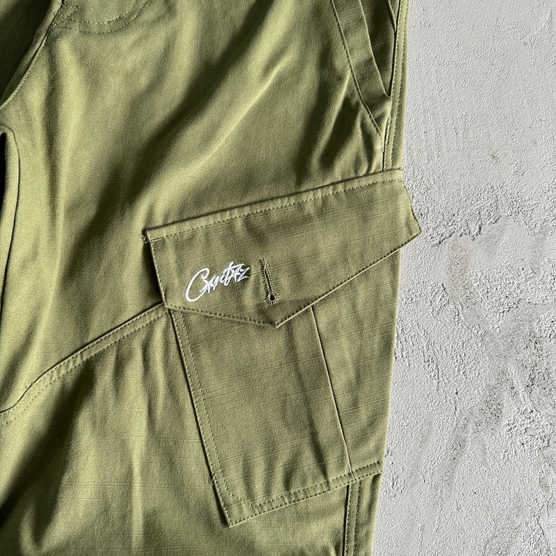 Calça Corteiz Slant Pocket Military Green Bottoms