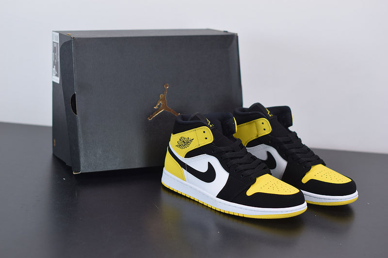 Nike Air Jordan 1 Mid "Yellow Toe Black"