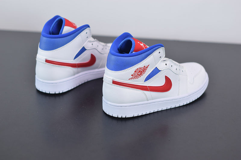 Nike Air Jordan 1 Mid White Red Royal