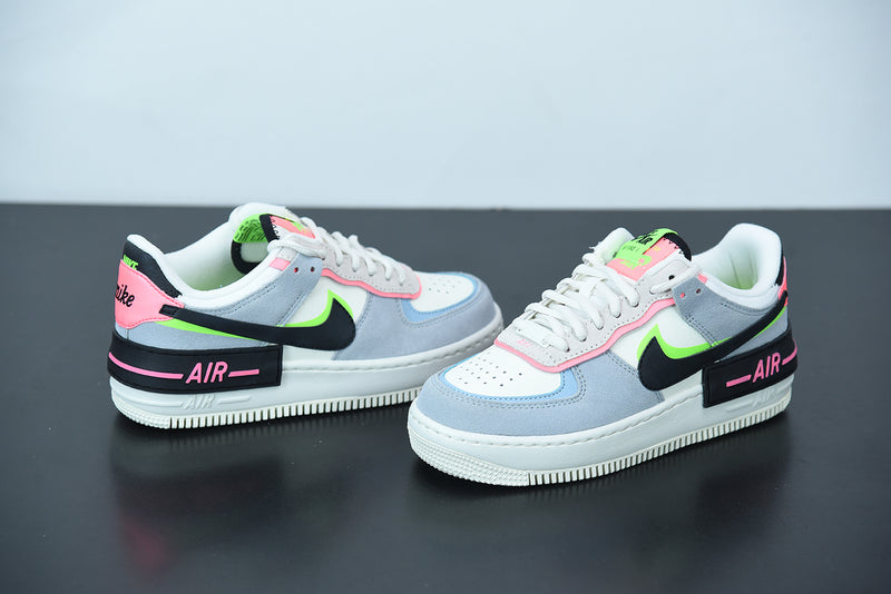 Nike  Air Force 1 Shandow Black Sunsent Pulse