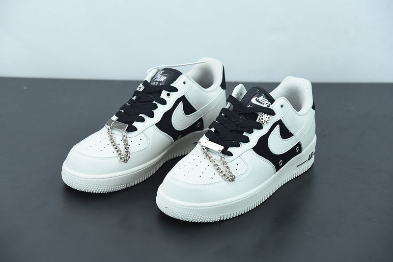 Nike Air Force 1 Low Beige Black Metallic Silver