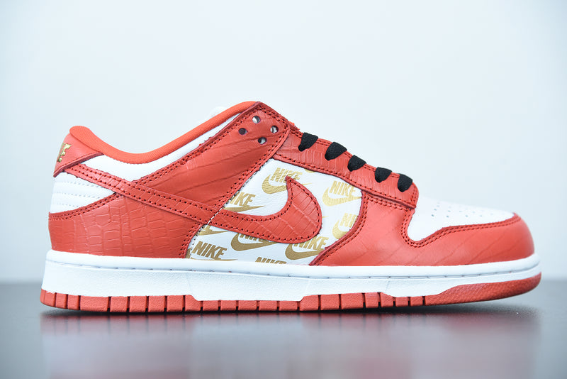 Nike SB Dunk Low x Supreme White Red