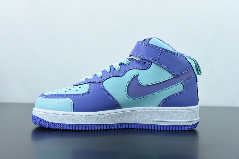 Nike Air Force 1 Mid Blue Purple White Running Shoes